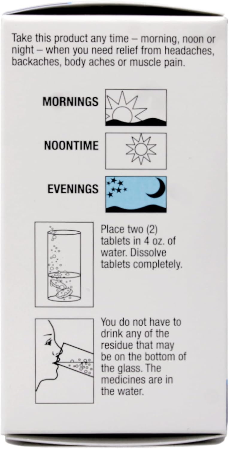 Quality Choice Effervescent Pain Relief Original Flavor Buffered Aspirin NSAID Pain Reliever and Fever Reducer 36 Tablets Pack of 2 - Image 5