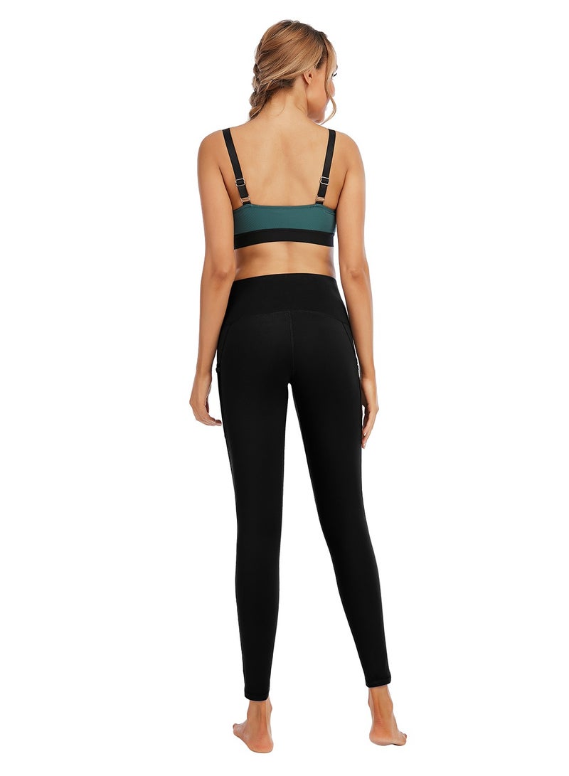 KUYING Women Quick Dry Breathable Yoga Pants Black - Image 3