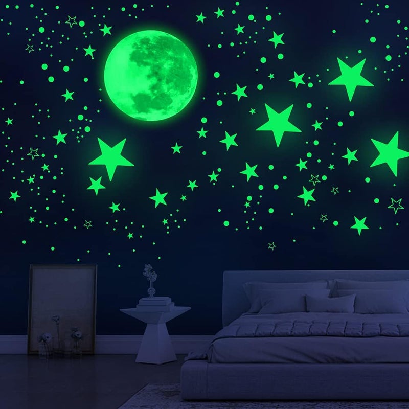 AMURTH Glow in The Dark Stars for Ceiling,Star Decorations for Bedroom,Kids Boys Girls Room Decor,Wall Stickers for Bedroom,Play Room,Wall Decorations,Best Birthday Gift - Image 1