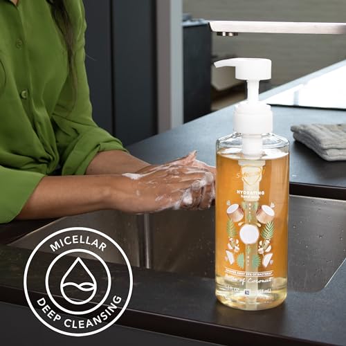 Safeguard Liquid Hand Soap, Micellar Deep Cleansing, Washes Away 99% Bacteria, Made with Natural Moisturizers, Enriched with Skin Conditioners, PH Balanced, Coconut Scent 15.5 oz - Image 3