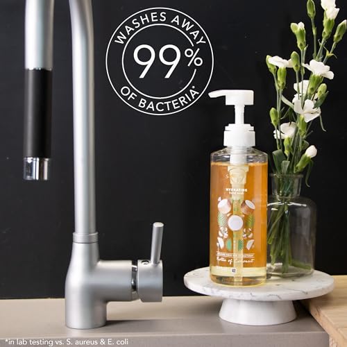 Safeguard Liquid Hand Soap, Micellar Deep Cleansing, Washes Away 99% Bacteria, Made with Natural Moisturizers, Enriched with Skin Conditioners, PH Balanced, Coconut Scent 15.5 oz - Image 4