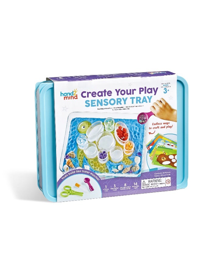 Learning Resources Create Your Play Sensory Tray (3-Piece Set, Lidded Bin & Dividers, Ages 3+) - Image 1
