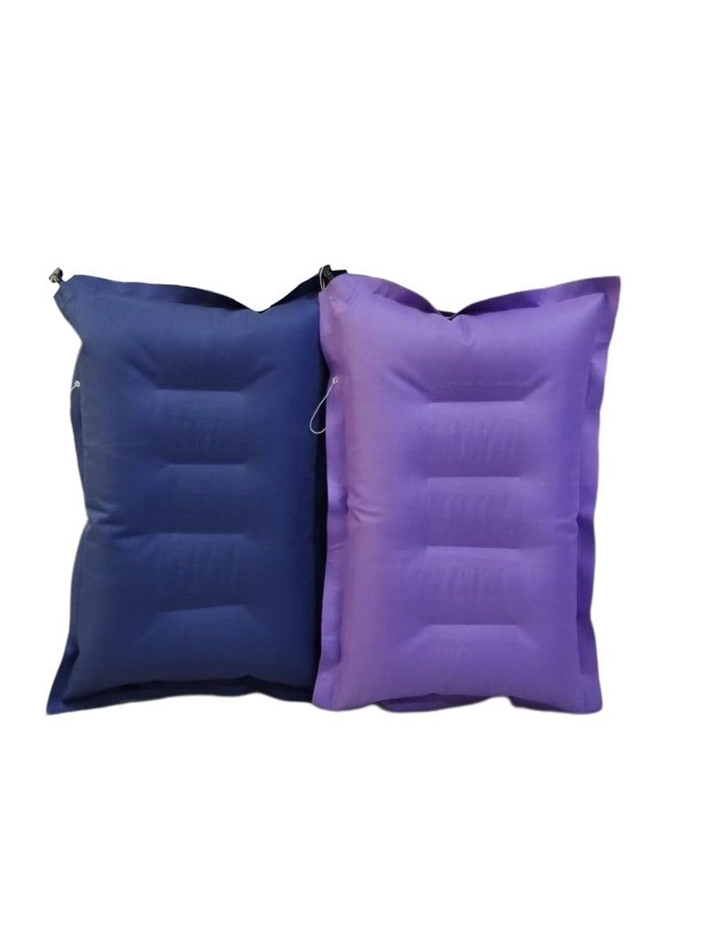 RAV Pack of 2 Double Color Soft Fabric Air Pillow Color As per Available - Image 1