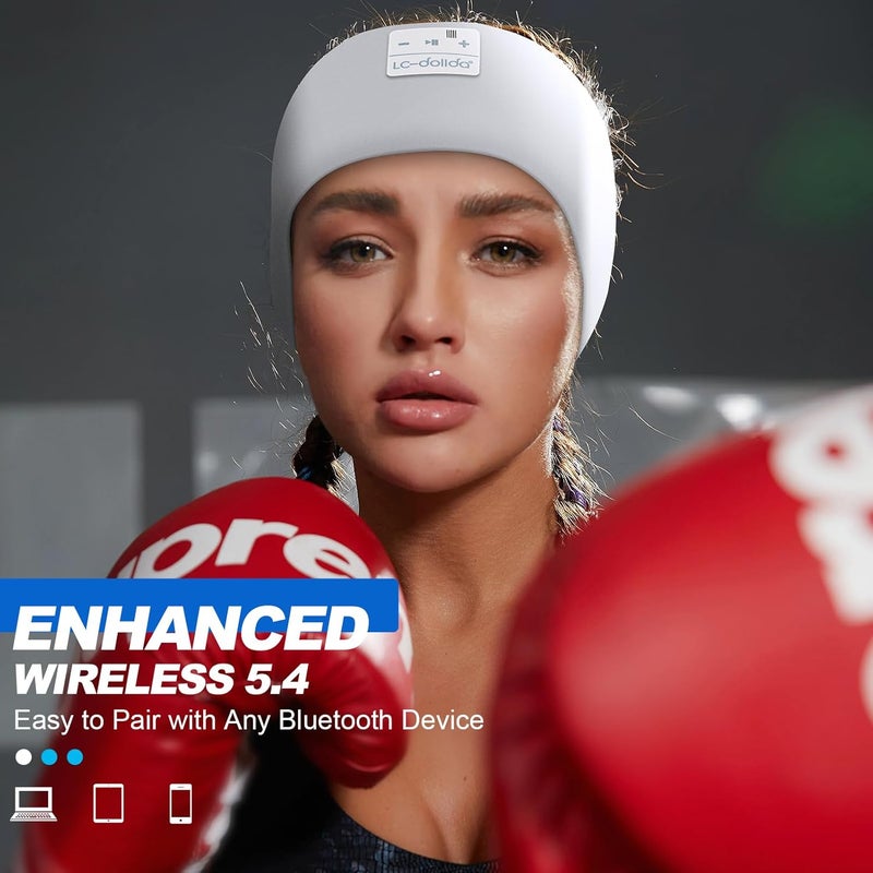 LC-dolida Sleep Headphones Bluetooth 5.4 | Headband Headphones Earphones Wireless | Sleep Mask for Sleeping, Sports, Gifts, Workout, Jogging, Yoga,Insomnia, Air Travel, Meditation - Image 3