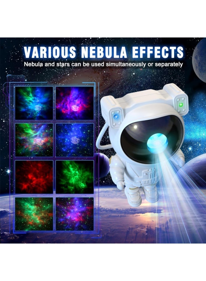 منتقي Astronaut Star Projector Night Light – LED Galaxy Projector for Kids, Colour Changing Nebula Lamp, Remote & Timer, 360° Adjustable Star Light for Baby Nursery, Bedroom, Gifts for Boys & Girls - Image 2