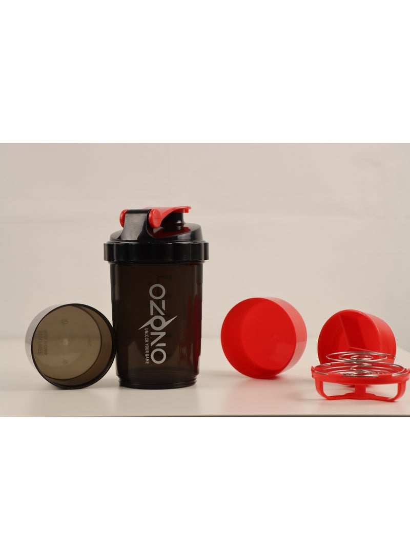 Ozono 3 Layer, protein shaker bottle 500ML, Red - Image 5