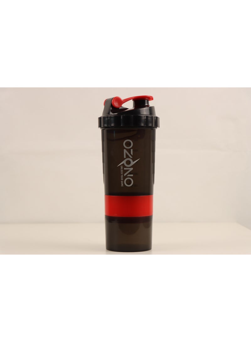 Ozono 3 Layer, protein shaker bottle 500ML, Red - Image 2