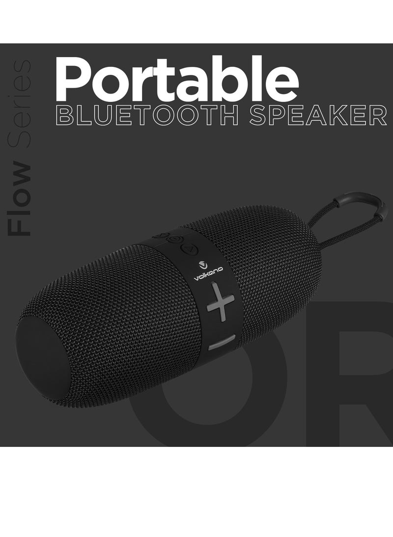 فولكانو مكبر صوت بلوتوث محمول من سلسلة Volkano Flow مع IPX5 مقاوم للماء - أسود - Image 3