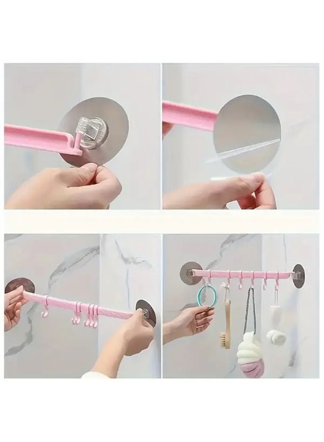 Blue Wall Mounted Adhesive Organizer No Drill Installation Space Saving - Image 5