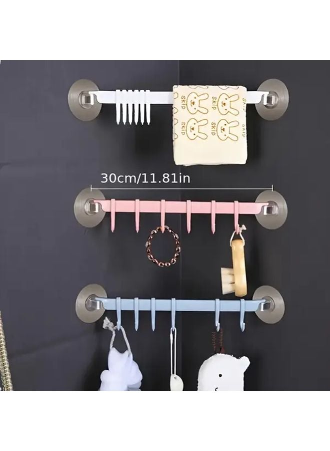 Blue Wall Mounted Adhesive Organizer No Drill Installation Space Saving - Image 4