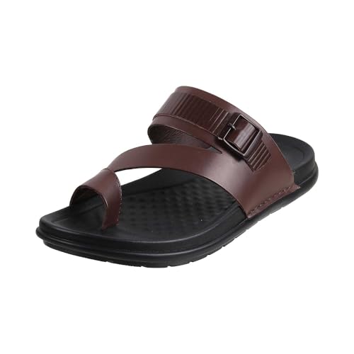 Metro Men Brown Casual Synthetic Sandals Uk/8 Eu/42 (16-285) - Image 1