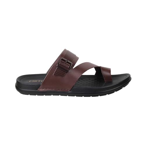 Metro Men Brown Casual Synthetic Sandals Uk/8 Eu/42 (16-285) - Image 3