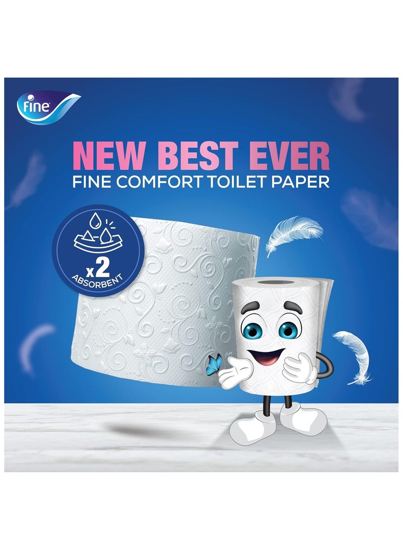 Fine Comfort Toilet Paper, 2 Ply 180 Sheets, pack of 12 Rolls - Image 3