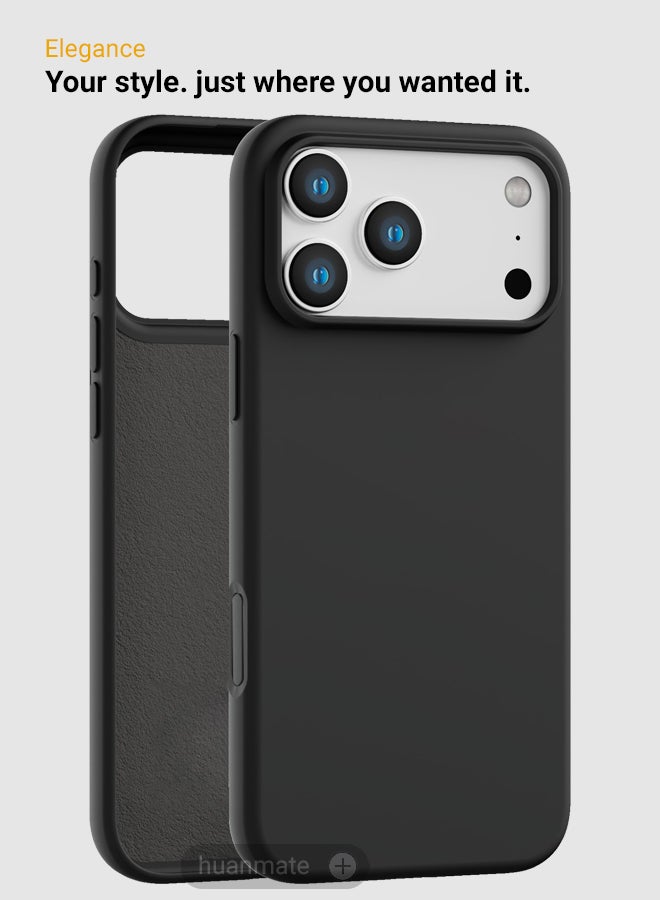 Apple iPhone 17 Pro Silicone Cover Black - Premium 2.0mm TPU Silicon, Enhanced Camera Protection with Lens Shield, Shockproof & Water-Proof Cover for Apple iPhone 17 Pro - view 5