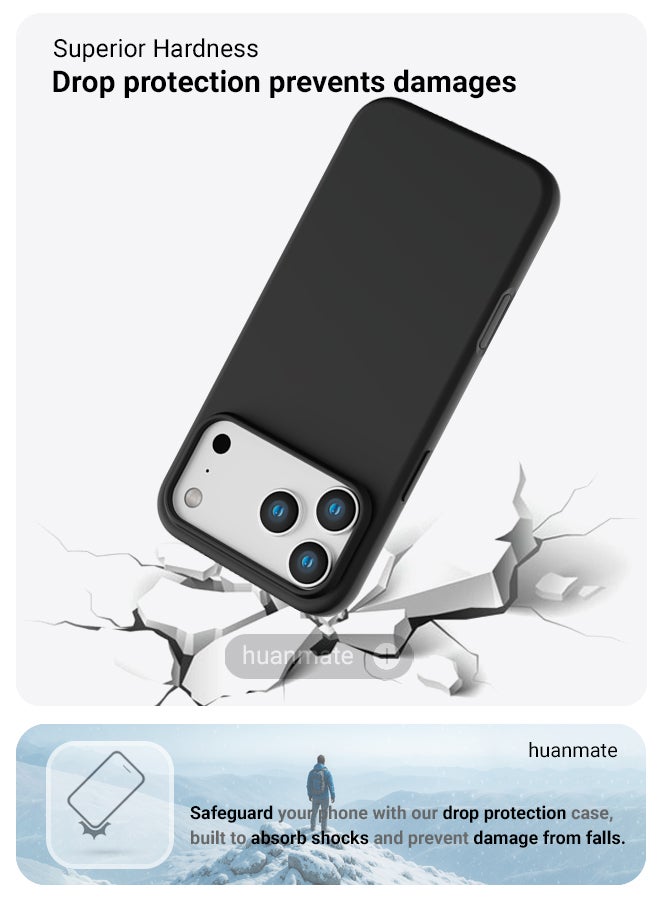 Apple iPhone 17 Pro Silicone Cover Black - Premium 2.0mm TPU Silicon, Enhanced Camera Protection with Lens Shield, Shockproof & Water-Proof Cover for Apple iPhone 17 Pro - view 4