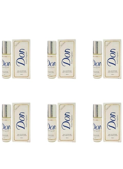French Fragrance Roll On Perfume 6ml 6 Pcs
