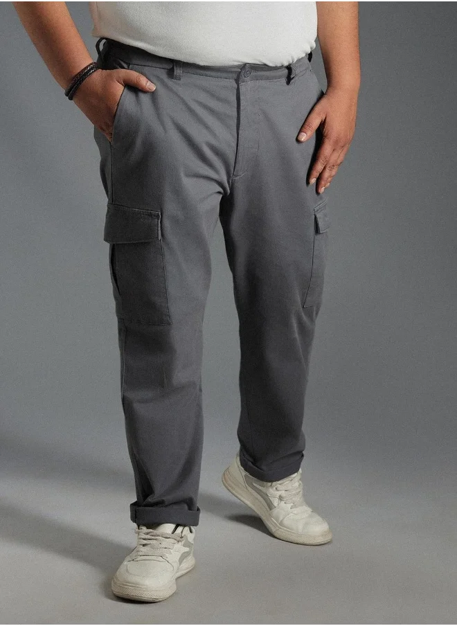 HIGH STAR Men Charcoal Trousers