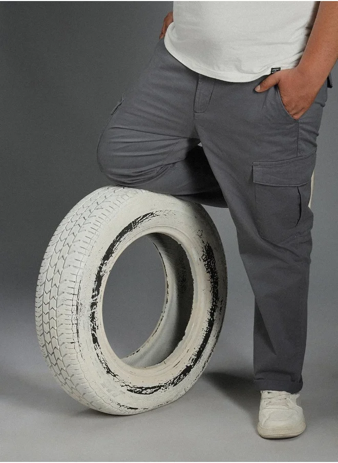 HIGH STAR Men Charcoal Trousers