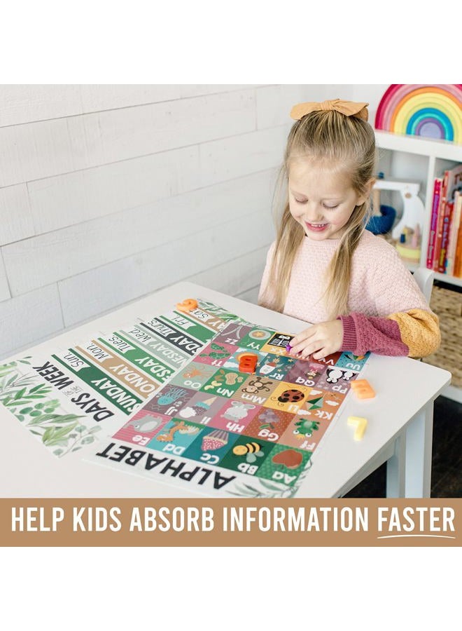 Hadley Designs 16 Farmhouse Kids Educational Posters For Toddlers 1-3 - Pre K Learning Posters, Toddler Posters Educational, Alphabet Poster For Toddlers, Teacher Posters For Classroom Posters - Image 3