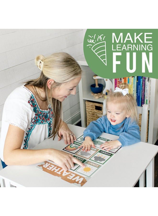 Hadley Designs 16 Farmhouse Kids Educational Posters For Toddlers 1-3 - Pre K Learning Posters, Toddler Posters Educational, Alphabet Poster For Toddlers, Teacher Posters For Classroom Posters - Image 2