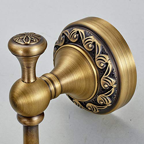 Leyden Antique Brass Towel Hook, Bathroom Robe Hooks, Wall Mounted Retro Single Door Coat Clothes Hanger - Image 5