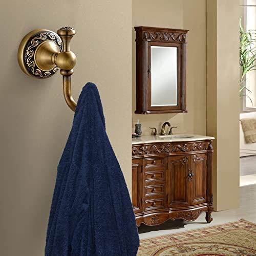 Leyden Antique Brass Towel Hook, Bathroom Robe Hooks, Wall Mounted Retro Single Door Coat Clothes Hanger - Image 2