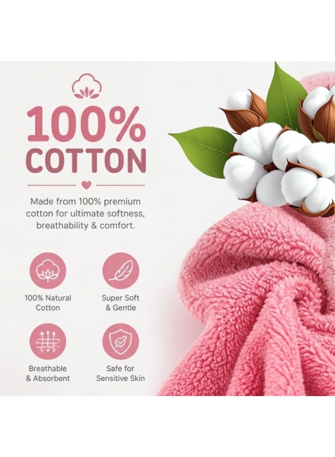 VELMORE Premium Kids Hooded Bathrobe – 100% Cotton Soft & Absorbent Towel Robe for Boys & Girls, Lightweight, Quick Dry, with Belt & Pockets (650 GSM) - 12 - 16 Y - Rose - Image 4