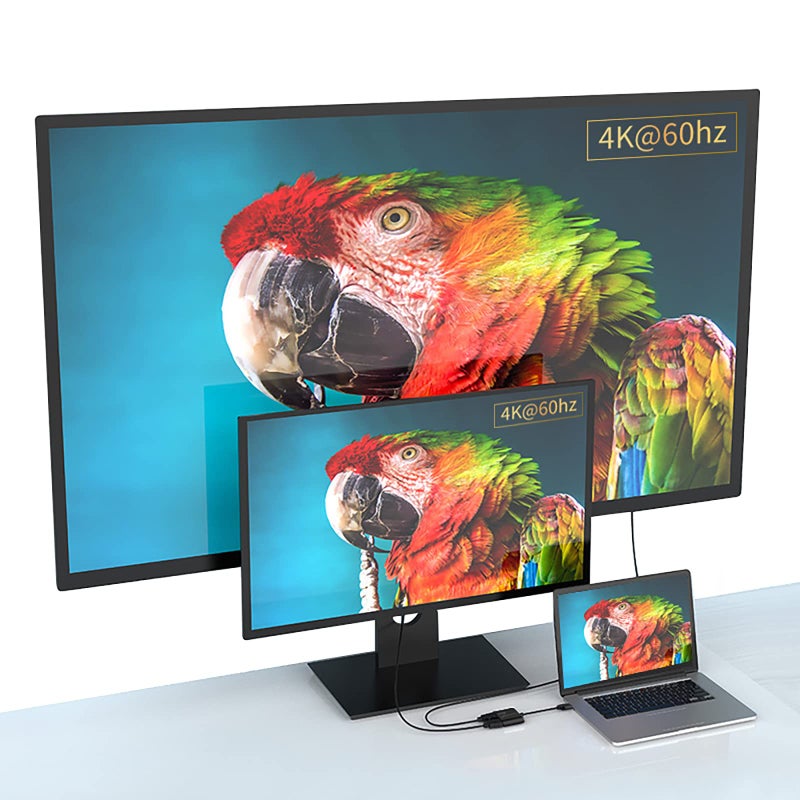 ELECABLE USB 3.0 to Dual HDMI Adapter - 4K+4K 60Hz Ultra HD - Built-in DisplayLink DL6950 Chip - Extend Screen to Multiple Monitor TV Compatible with Windows,Mac OS,Android,Chrome OS,Ubuntu - Image 2