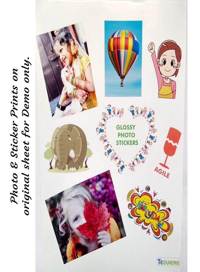 TeQuiero Inkjet Vinyl Sticker Paper Sheet Super Glossy Waterproof Pearl Self Adhesive A4 Size Vinyl Photo Paper (Inkjet) - 50 Sheets - Image 3