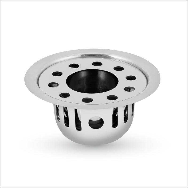 Sanjay Chilly Round Gypsy Cockroach Trap 80mm (3 INCH) Floor Drain Jali 304 Grade Stainless Steel Kitchen Floor Trap Anti Cockroach & Insects Long Lasting for Bathroom - Image 1