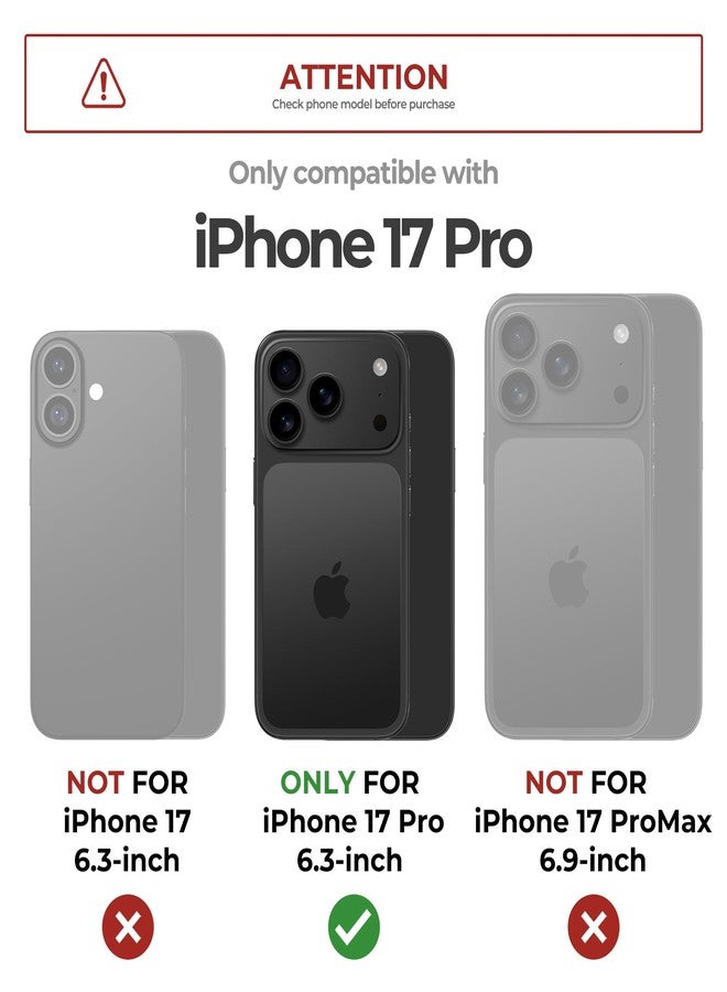 Dexnor for iPhone 17 Pro Case, [2 Front Frame & Built-in Flip Camera Cover & Kickstand], Compatible with MagSafe, Heavy-Duty Shockproof Portection Case with Screen Protector, 6.3 inch Phantom Purple - Image 2