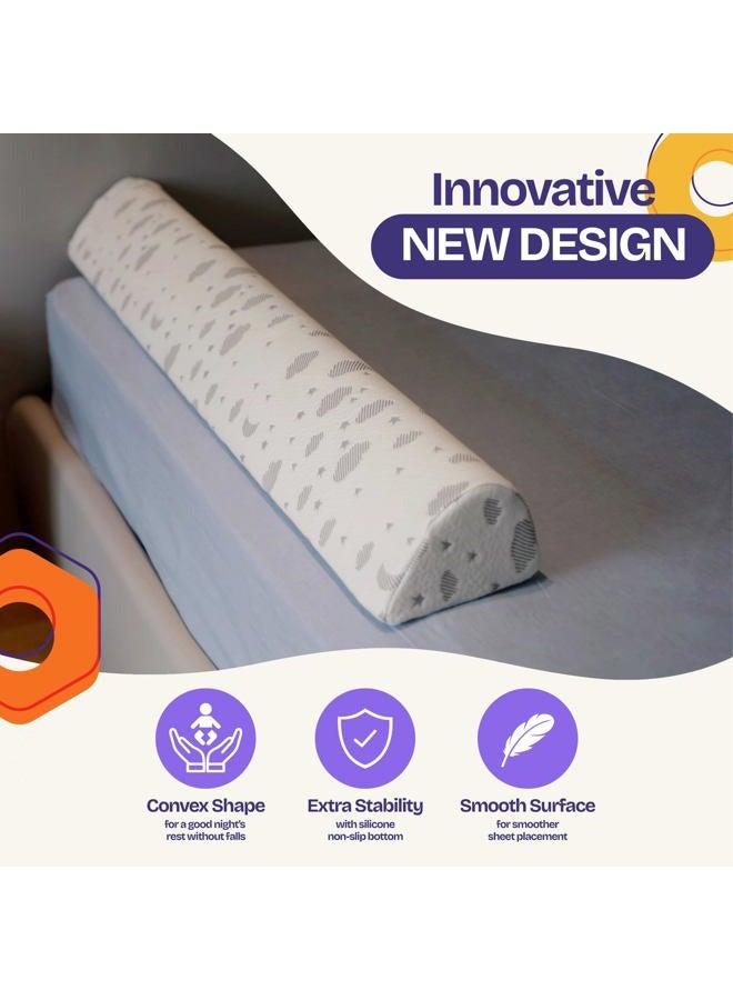 ComfyBumpy Bed Rail for Toddlers | Toddler Bed Rails with Washable Cover - Kids Foam Bed Rail Guard - Bed Barrier for Twin, King, Queen Bed [1-Pack] - Image 5