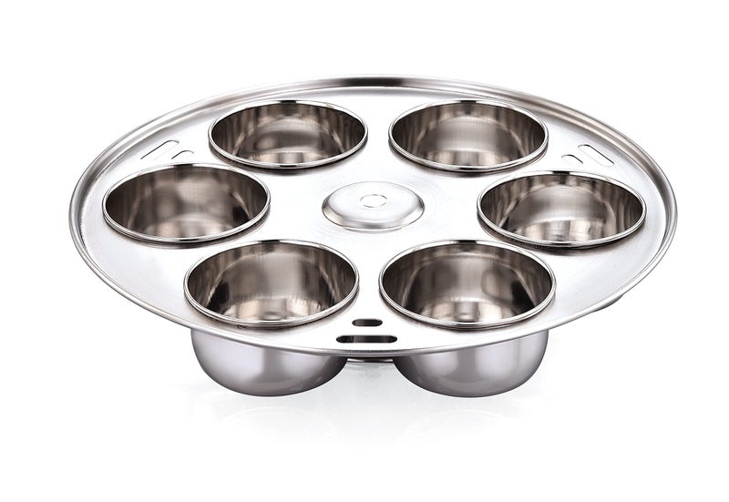 Expresso Multipurpose Stainless Steel Baking Moulds | Mold for Baking Muffins, Cupcakes, Making Idly, Compatible with Prestige Outer lid Pressure Cooker (10-12 Liters) - Image 1
