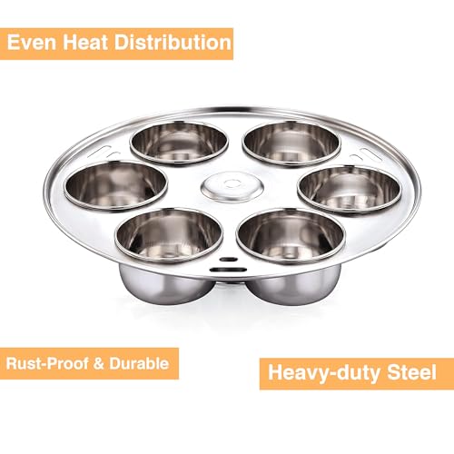 Expresso Multipurpose Stainless Steel Baking Moulds | Mold for Baking Muffins, Cupcakes, Making Idly, Compatible with Prestige Outer lid Pressure Cooker (10-12 Liters) - Image 5