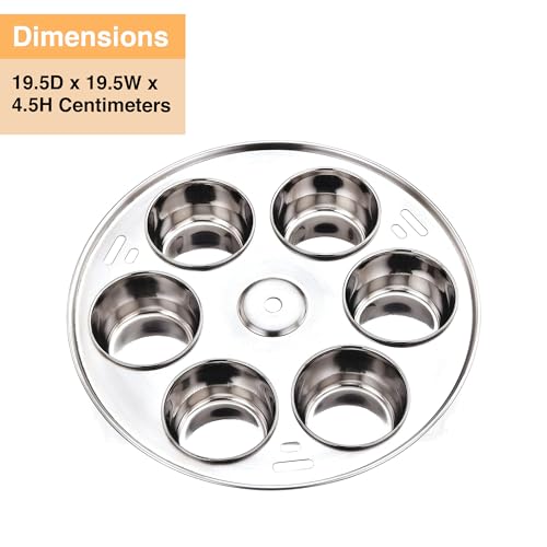 Expresso Multipurpose Stainless Steel Baking Moulds | Mold for Baking Muffins, Cupcakes, Making Idly, Compatible with Prestige Outer lid Pressure Cooker (10-12 Liters) - Image 4