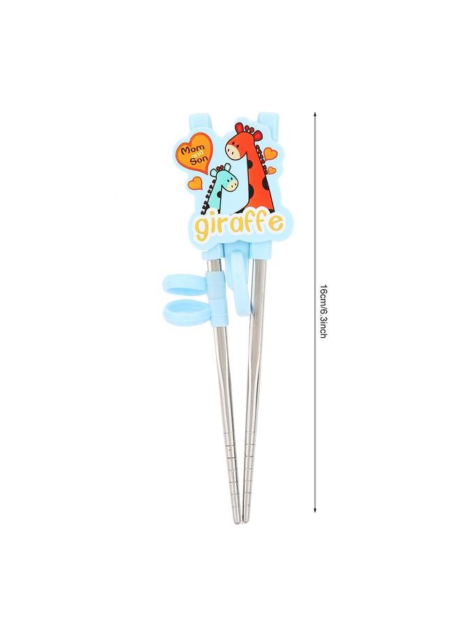 xozgdovg Kids Children Training Chopsticks Learning Flatware Eating Tool for Beginners (Blue Elephant)  - Image 4