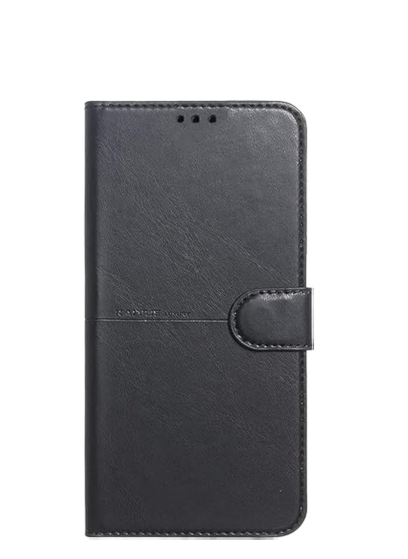 Kaiyue - Kaiyue Leather Full Cover for Samsung Galaxy A10S - Black - Image 1