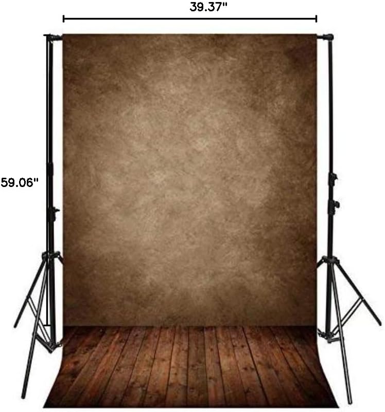 Laeacco 3x5FT Blurry Brown Grey Wall Background Vintage Wood Floor Scene Vinyl Photography Backdrop Newborn Baby Kids Adults Theme Background Portraits Shooting Video Studio Props 1x15m - Image 5