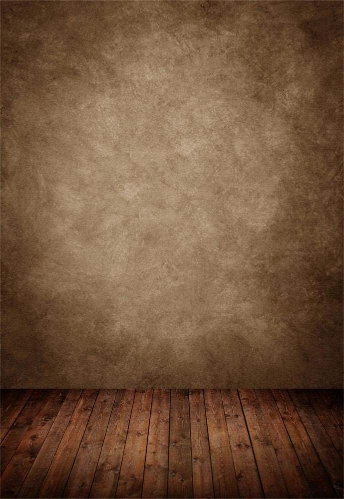 Laeacco 3x5FT Blurry Brown Grey Wall Background Vintage Wood Floor Scene Vinyl Photography Backdrop Newborn Baby Kids Adults Theme Background Portraits Shooting Video Studio Props 1x15m - Image 2