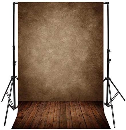 Laeacco 3x5FT Blurry Brown Grey Wall Background Vintage Wood Floor Scene Vinyl Photography Backdrop Newborn Baby Kids Adults Theme Background Portraits Shooting Video Studio Props 1x15m - Image 4