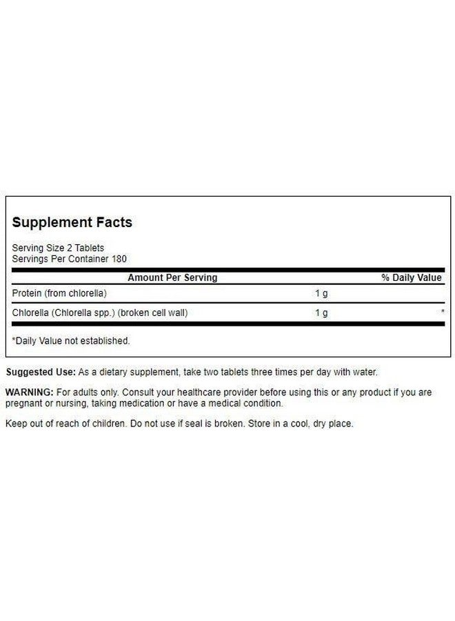 SWANSON سوانسون كلوريلا جدار خلية مكسور 500 ملليجرام 360 قرص - Image 2