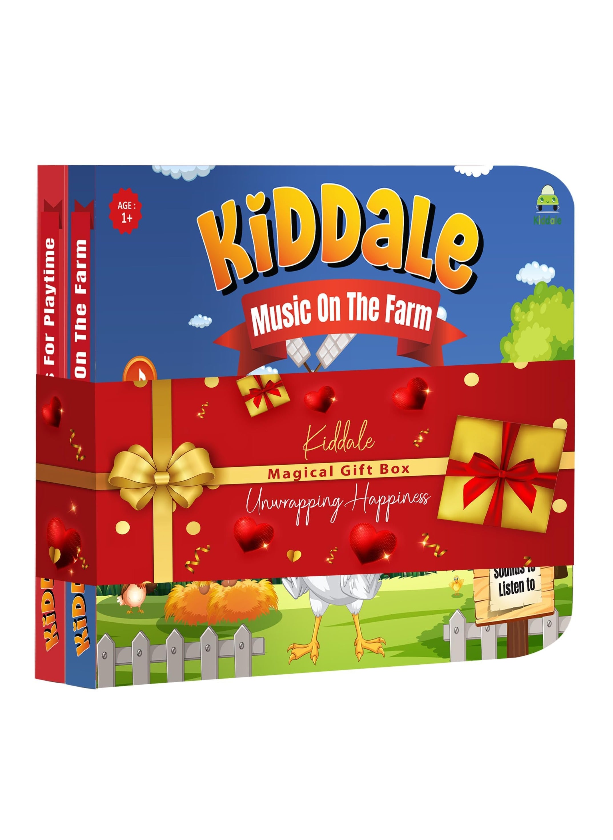 Kiddale Bundle of 2 Musical Rhymes Books |16 Farm Animal and 8 Classical Nursery Rhymes | 28 Sounds Each | Interactive Touch and Play Sound Books | Ideal Gift for 1-3 Years | Sing-Along Collection 