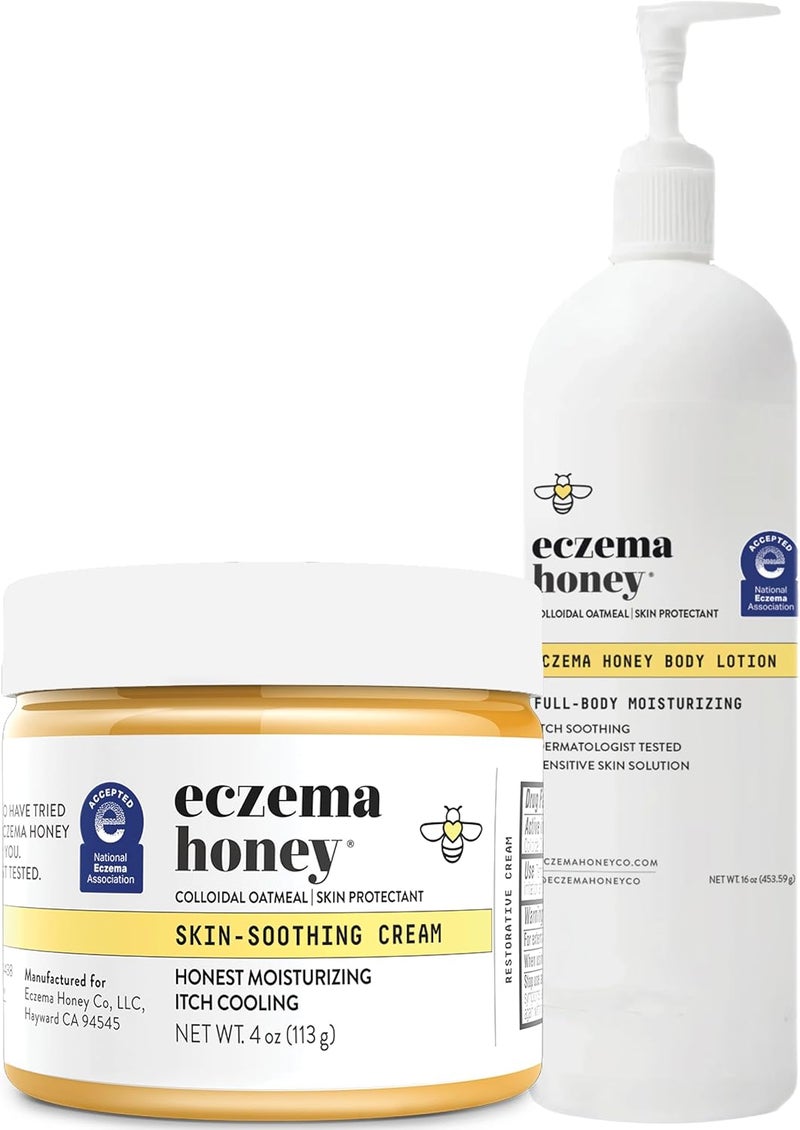 ECZEMA HONEY Original SkinSoothing Cream Oatmeal Body Lotion Bundle for Sensitive Skin Cruelty Free - Image 1