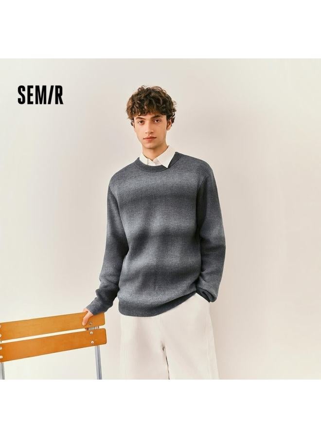 Semir Men's Winter Gradient Stripe Knit Sweater Retro Crew Neck Pullover 101725107111 - Image 1