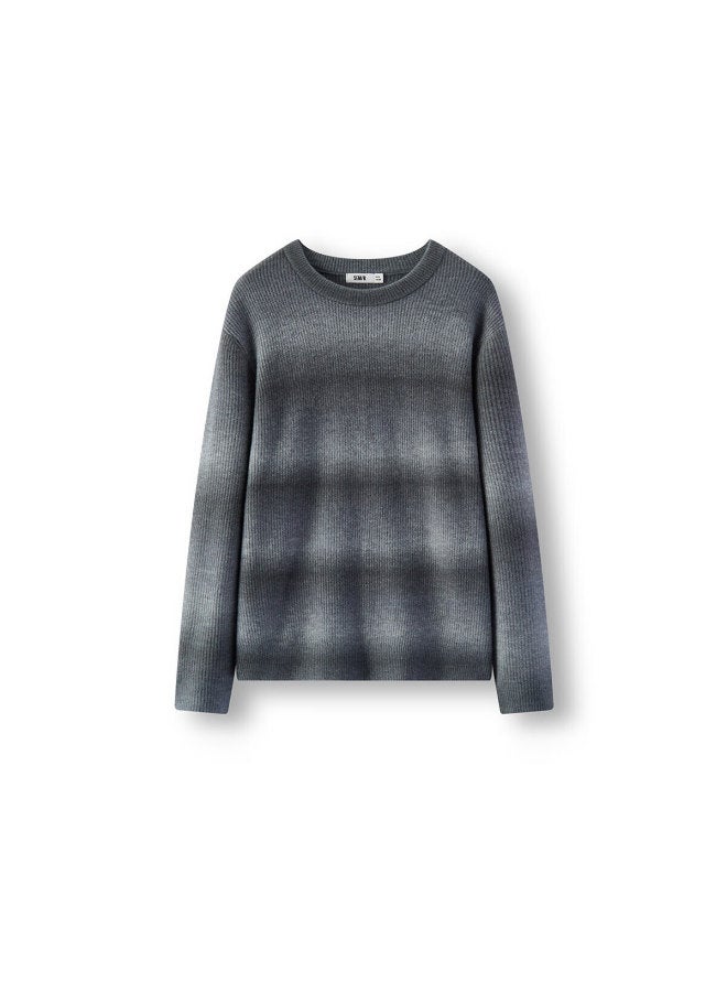 Semir Men's Winter Gradient Stripe Knit Sweater Retro Crew Neck Pullover 101725107111 - Image 3