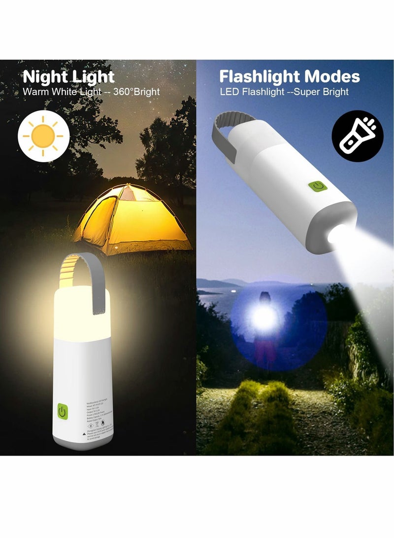 Y&D Portable Night Lights, Rechargeable Flashlights with 2 Work Modes Survival Lanterns, LED Camping Lantern for Power Outages, Waterproof Tent Lights Emergency Hurricane Accessories Gift  - Image 3