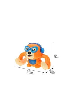 MUMS PLANET Dancing Monkey Toy with Voice/Touch Sensor, Rolling & Spinning Monkey Doll Toy, Light & Sound Effect Toys for Toddler, Voice Controlled Banana Sensored Monkey, Durable ABS Plastic - WITH BATTERY  - Image 2