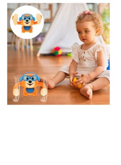 MUMS PLANET Dancing Monkey Toy with Voice/Touch Sensor, Rolling & Spinning Monkey Doll Toy, Light & Sound Effect Toys for Toddler, Voice Controlled Banana Sensored Monkey, Durable ABS Plastic - WITH BATTERY  - Image 4