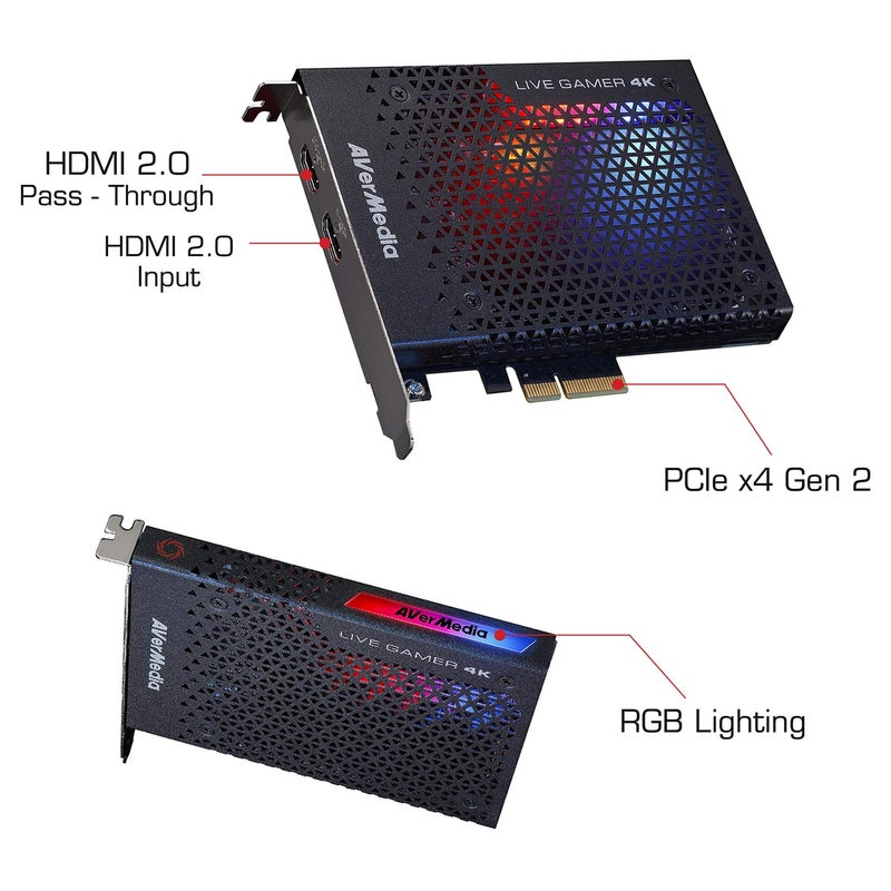 AVerMedia GC573 Live Gamer 4K, Internal Capture Card, Stream and Record 4K60 HDR10 with ultra-low latency on PS5, PS4 Pro, Xbox Series X/S, Xbox One X, in OBS, Twitch, YouTube - Image 4
