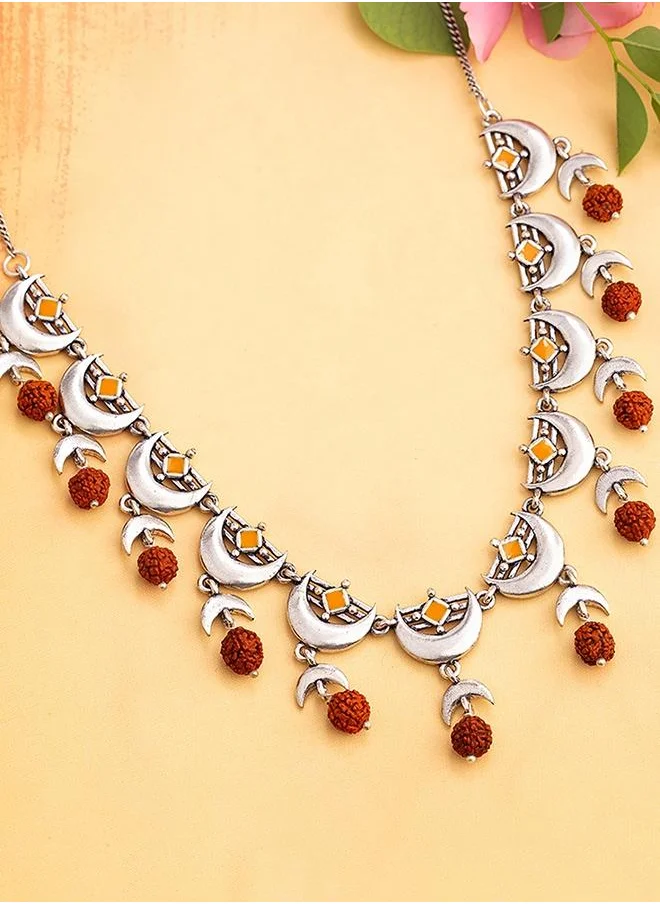 فويلا Aham Brahmasmi Rudraksha Beads Adorned Necklace